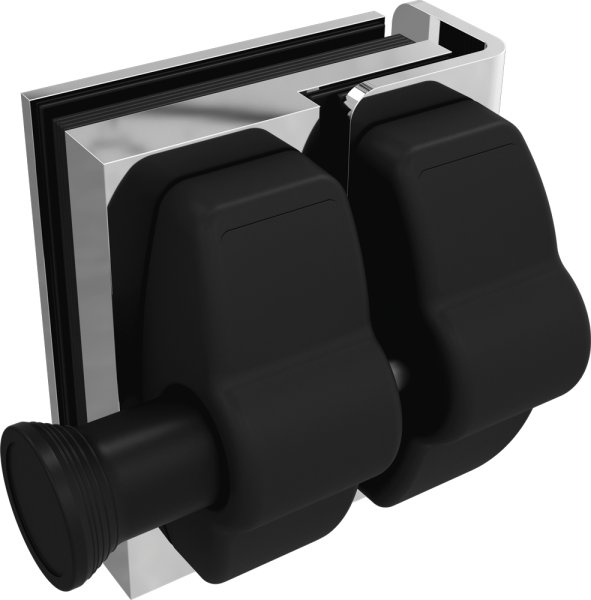 master range glass to wall/square post latch kit