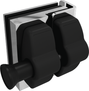 master range glass to wall/square post latch kit